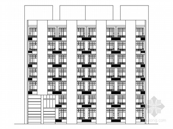 医疗宿舍资料下载-某医院家属区六层宿舍楼建筑扩初图