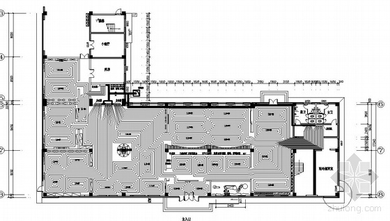 瓷砖展厅装修施工图资料下载-某酒厂展厅地暖施工图