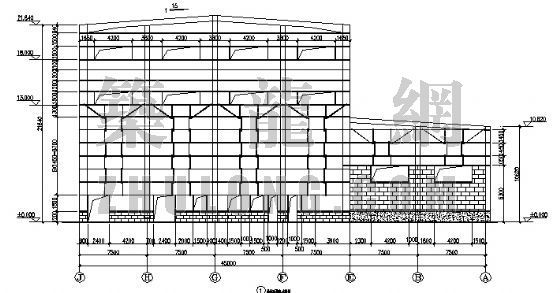 钢结构带附房资料下载-钢结构工业车间结构图(带附房和吊车)