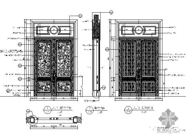 别墅入户门详图