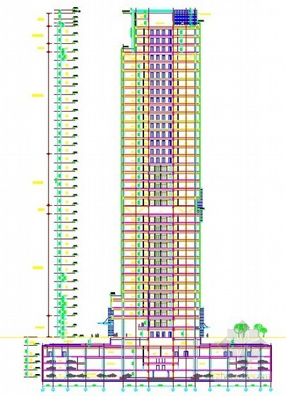 钢管混凝土串筒资料下载-[北京]高层大厦施工组织设计（钢管混凝土框架、核心筒）