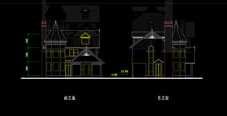 现代小型别墅设计cad图资料下载-别墅户型施工图