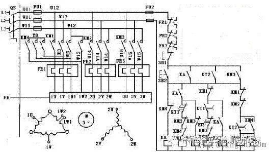 形三角启动控制原理资料下载-塔吊起重电气原理图
