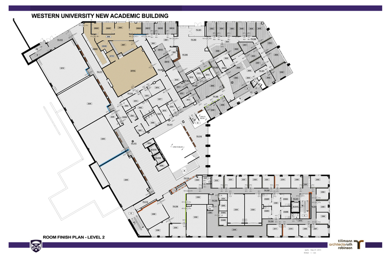 加拿大大学建筑设计鼓励跨学科交流-WU_Academic_Building_Finish_Plans-_LEVEL_2