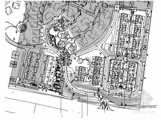 人工湖驳岸施工图设计资料下载-[湖北]欧式园林高端品质别墅住区施工图