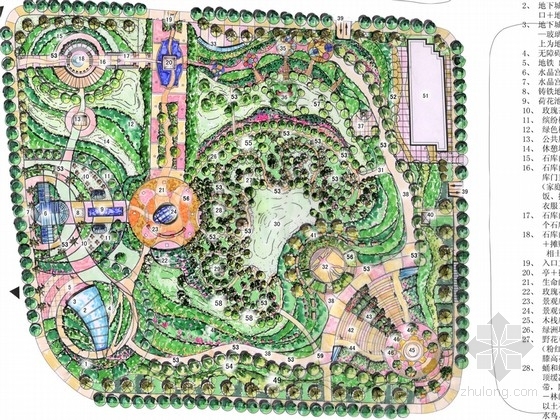 公共绿地景观方案图片资料下载-[上海]主题区公共绿地景观规划设计方案