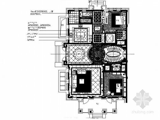 法式住区资料下载-[浙江]豪华舒适两层别墅室内设计CAD施工图