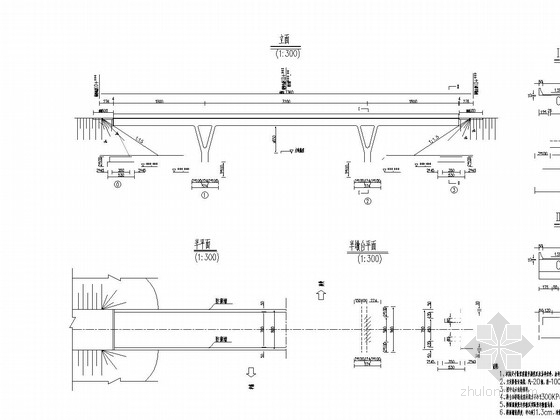 桥梁耳墙通用图资料下载-18m+32m+18m现浇预应力连续刚构天桥通用图22张（Y型墩）