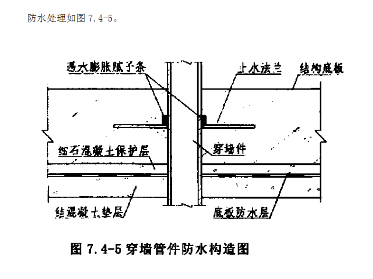 [北京]北京站扩能改造工程BJ2标段施工方案-穿墙管件防水构造图