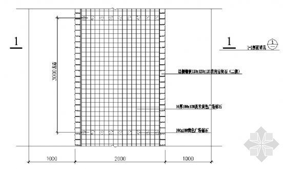 园路铺装平面剖面图资料下载-沿河园路铺装详图