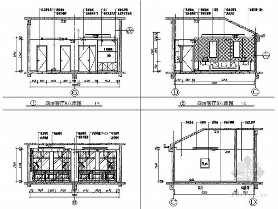 [南京]某高速公路应急养护保障用房办公楼室内装修图-图7