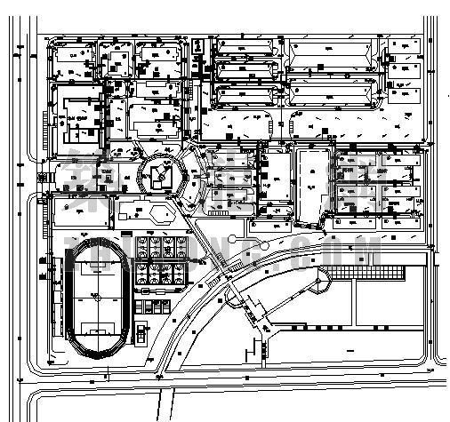 采暖管网设计图资料下载-某高级技工学校室外管网设计图