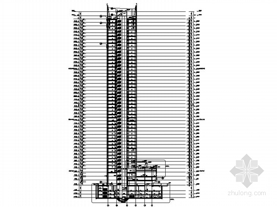 [上海]某国际广场超高层商业办公楼建筑施工图（204米）-图7