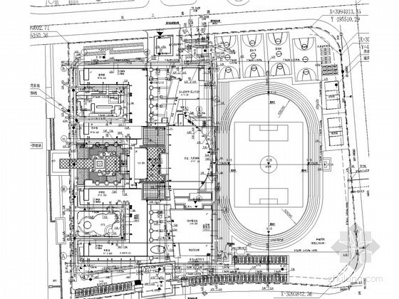 中小学附属工程施工图资料下载-[浙江]中小学体育场给排水及消防施工图