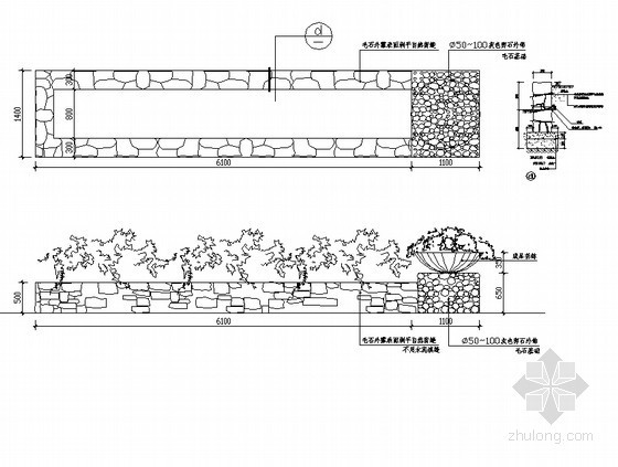 CAD花池做法大样资料下载-花池节点大样图