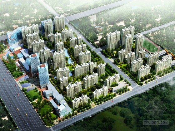 社区型商业建筑设计资料下载-[安徽]超高层住宅及商业建筑设计方案文本