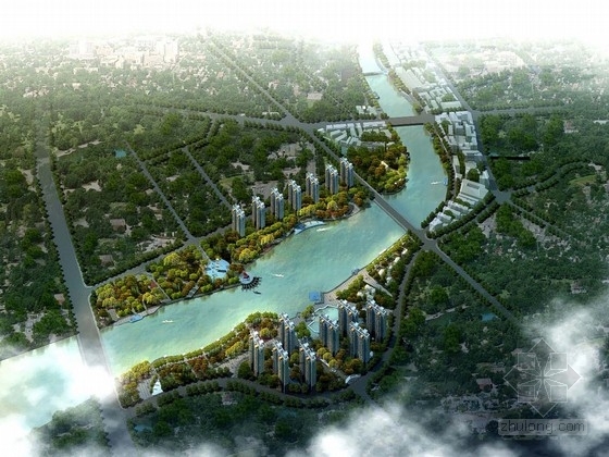 滨河规划总平面资料下载-[安徽]滨河城市两岸景观规划设计方案