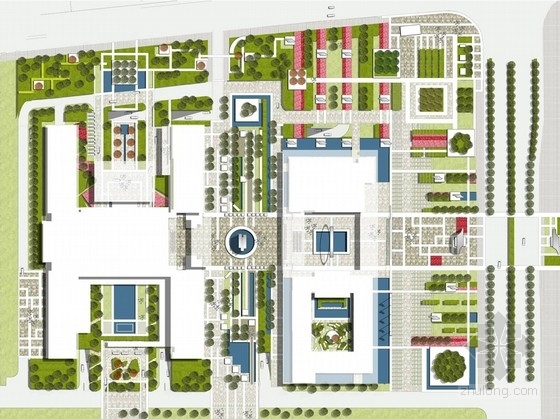 标牌设计方案资料下载-[杭州]国际商务中心及广场景观概念设计方案（澳大利亚著名公司）