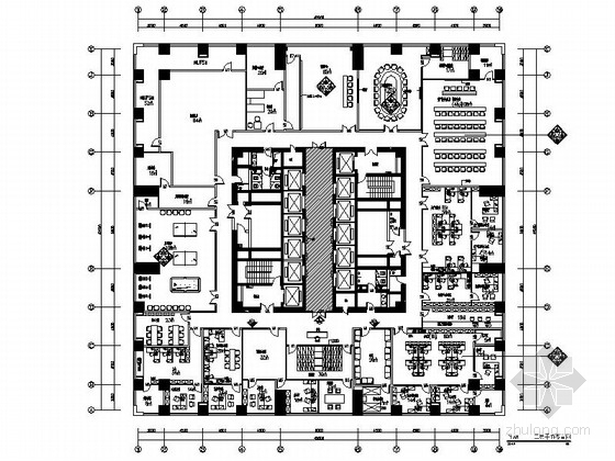 大型公司办公空间资料下载-[昆山]大型燃气运营专业化公司现代办公楼装修施工图（含水暖电）