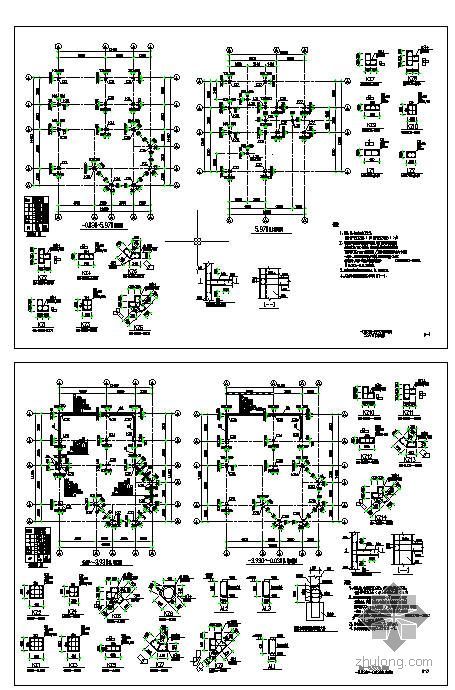 6米深地下室结构图资料下载-某带半地下室别墅建筑结构图
