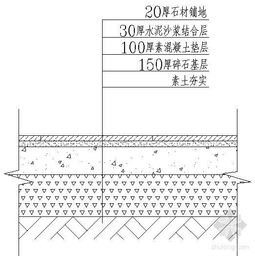 石材木材交接铺地做法资料下载-石材铺地做法