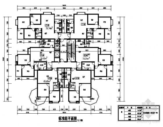 某高层住宅小区建筑规划设计方案图（用地1.65公顷）-3