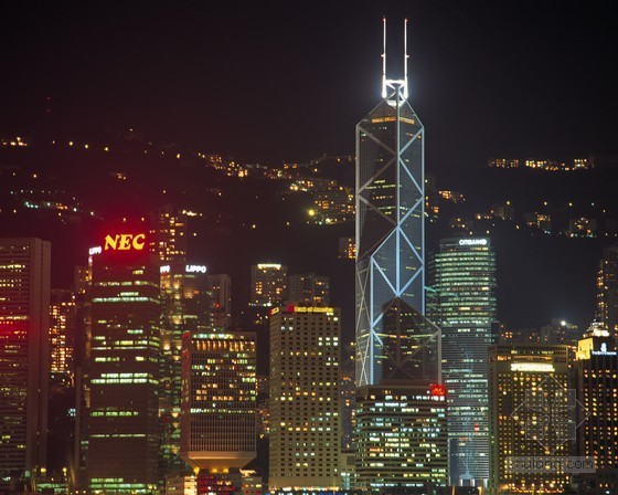 香港维多利亚港景观资料下载-香港夜景3d贴图下载
