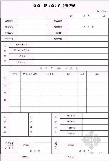 通用表格市政资料下载-陕西省公路建设通用表格-质量检验表