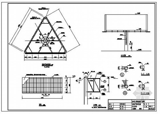广告牌结构设计说明资料下载-某公司三面体高杆广告牌结构设计图