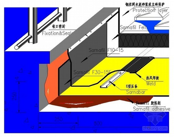 倒置式屋面防水图集资料下载-倒置式屋面防水做法详图（渗耐空铺系统）