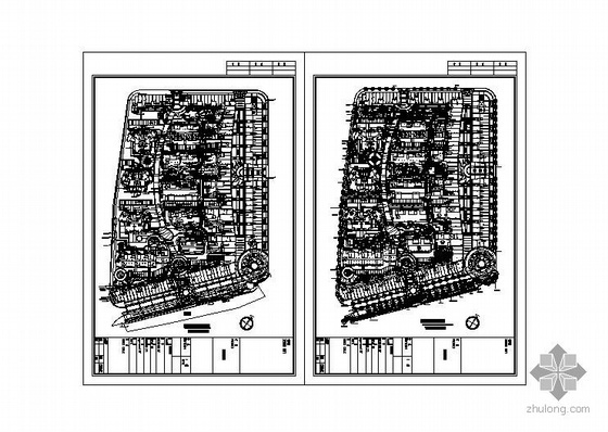 小区景观布置cad图纸资料下载-某小区绿化景观施工图纸