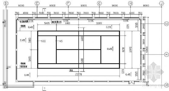 运动场围网施工工艺资料下载-网球场施工详图