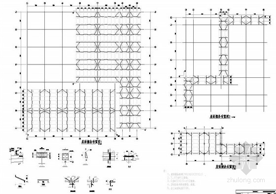 钢结构钢梁施工图资料下载-单层框架结构钢屋盖食堂结构施工图