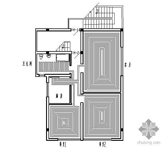 5层房设计图纸资料下载-某5层楼采暖设计图