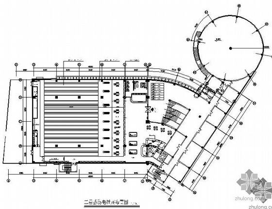 100平米室内设计图资料下载-[厦门]保龄球馆室内设计图