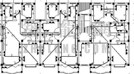 住宅卧室装修设计图资料下载-六层住宅电气装修设计图