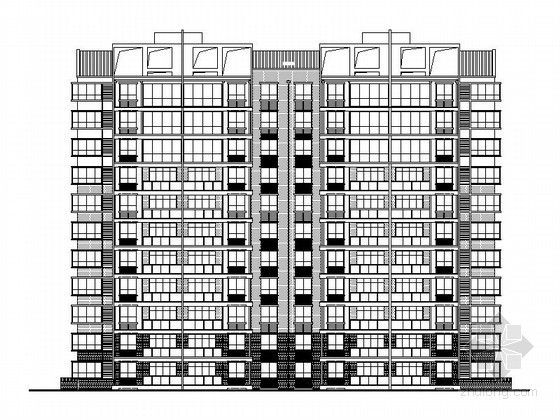 两室两厅板式资料下载-某十一层板式住宅楼建筑施工图