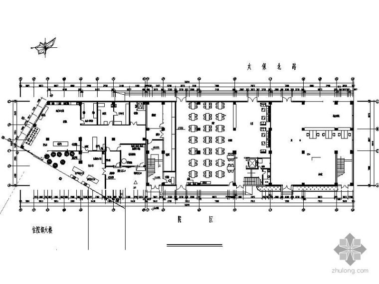 校园综合服务楼设计资料下载-[昆明]某医院综合服务楼装饰图(平面)