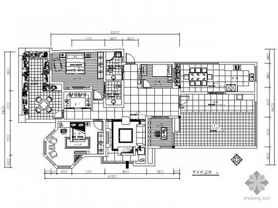 电梯厅大理石门套资料下载-[杭州]某现代四室2厅住宅空间装修图