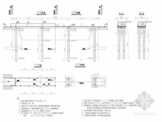 5米车行道资料下载-[湖北]3孔16米预应力混凝土空心板桥设计图纸33张（先简支后连续）