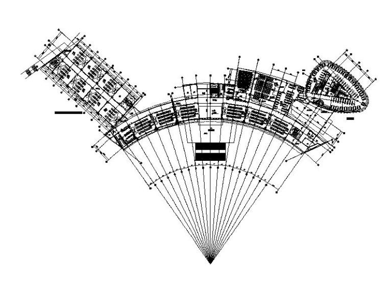 [浙江]高层L型涂料外墙信息办公中心建筑施工图-高层L型涂料外墙信息办公中心建筑平面图