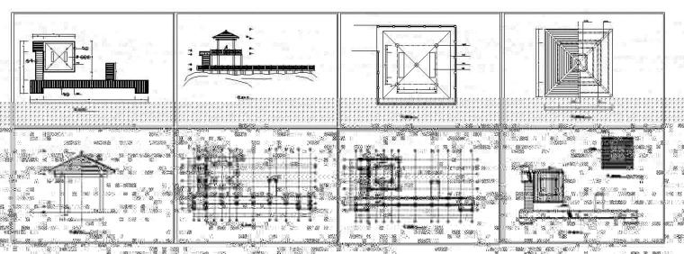 某国家湿地公园景观施工图全套设计-亭子