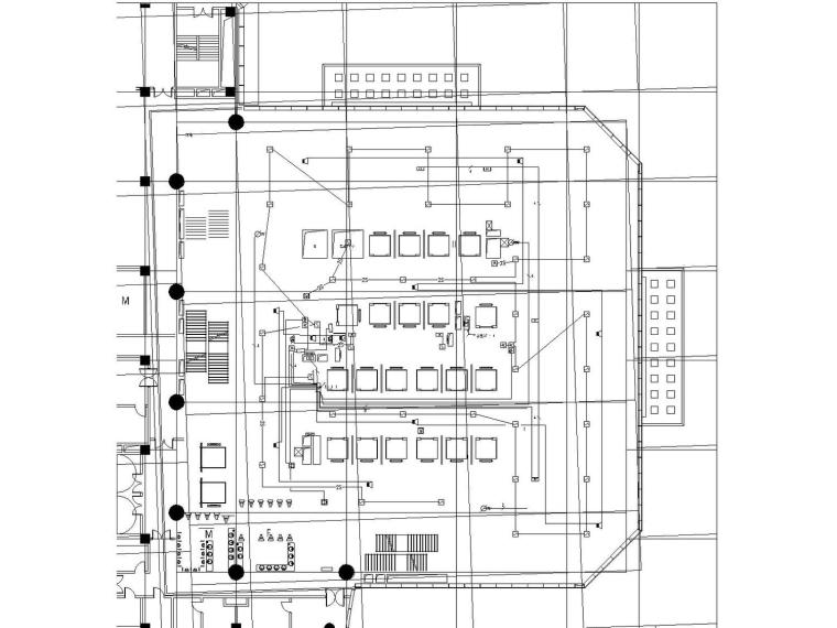 [长沙]238米超高层5A办公楼强电消防施工图（变电所、负荷计算）-北塔二层消防平面图.jpg