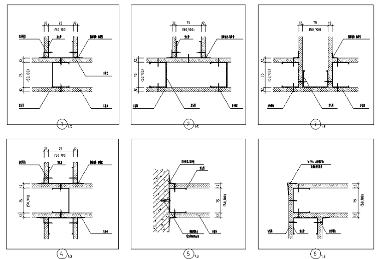 轻钢龙骨墙CAD资料下载-金螳螂设计研究总院标准图集汇编（轻钢龙骨纸面石膏板隔墙篇）