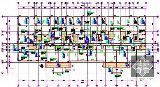 [安徽]大型住宅小区(地下室)项目建筑安装工程预算书(含商业施工图纸)-梁配筋图