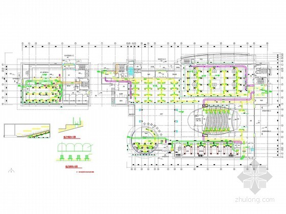 文化建筑建筑施工图资料下载-[上海]多层文化建筑空调通风系统设计施工图（冷热源设计）