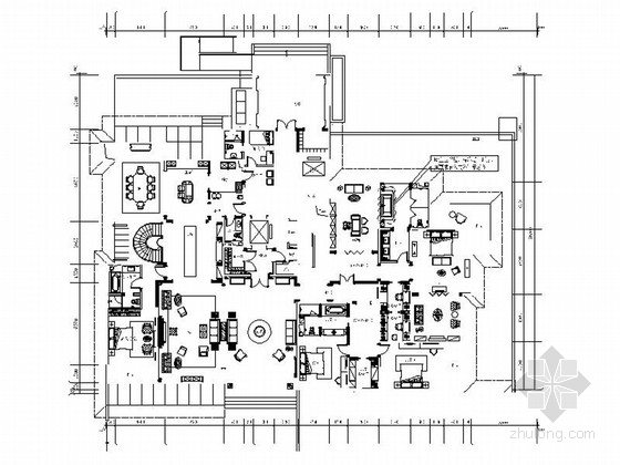 别墅室内装修施工图两层资料下载-[内蒙]高档现代风格两层别墅室内装修施工图