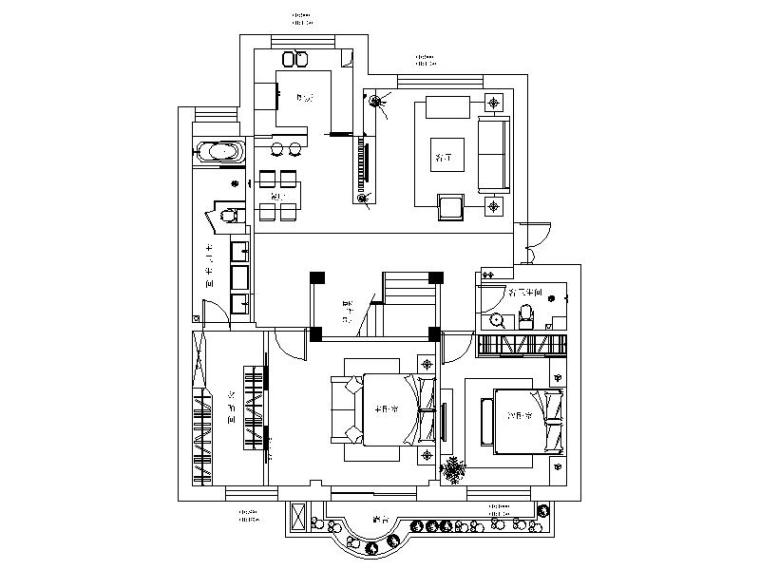 露台花池做法施工图资料下载-现代豪华LOFT住宅公寓设计施工图（含效果图）