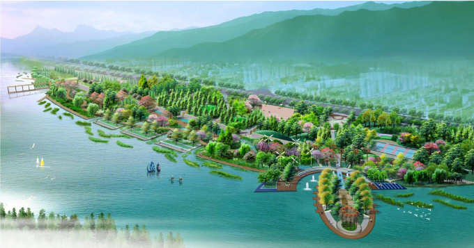 [甘肃]某河城区段生态环境整治工程景观规划设计.rar-效果图1