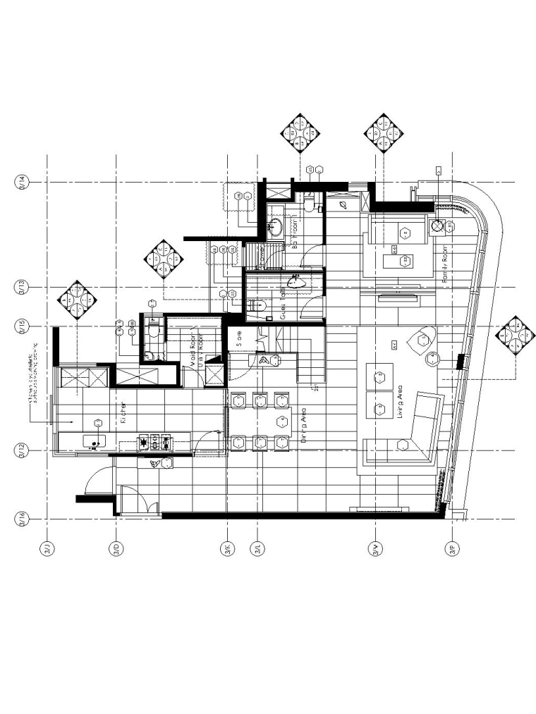现代装修复式资料下载-[香港]现代轻奢风格复式楼层装修全套施工图（附效果图）